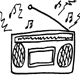 cassette player, boombox